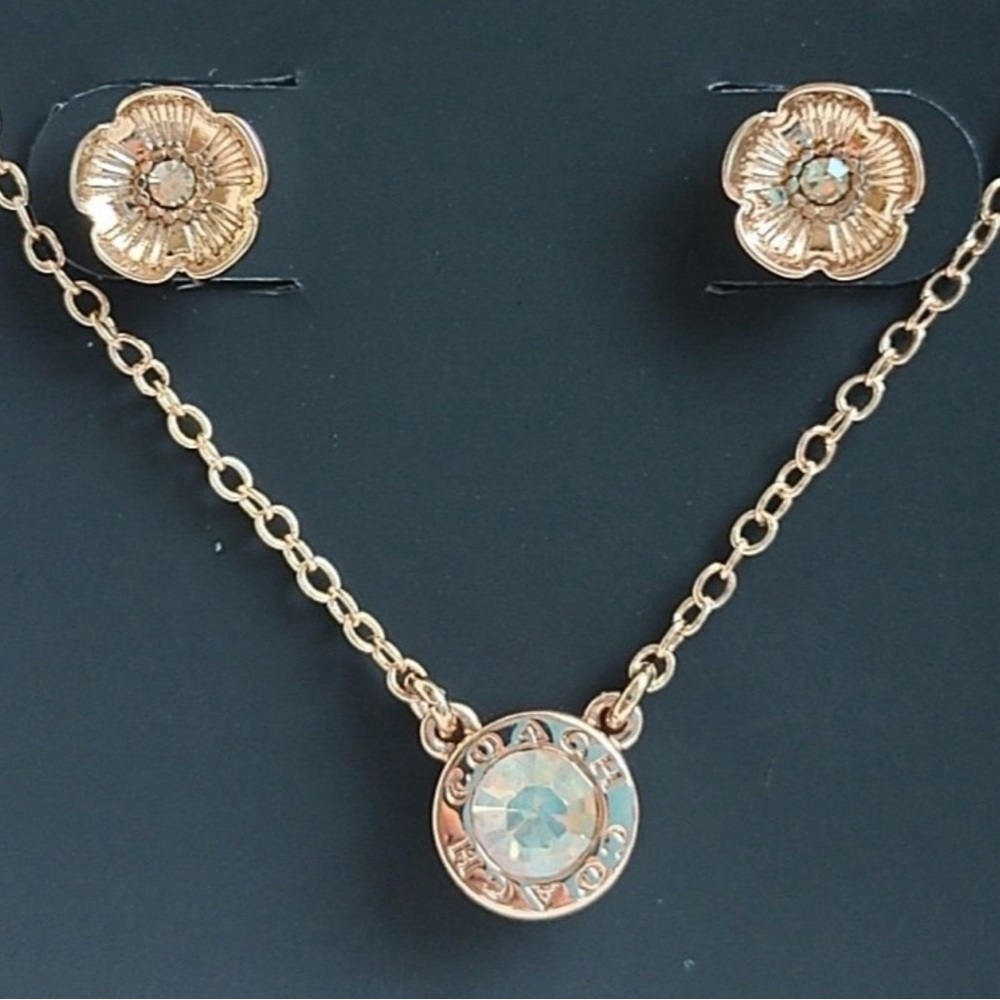 Coach Earring & Necklace Set